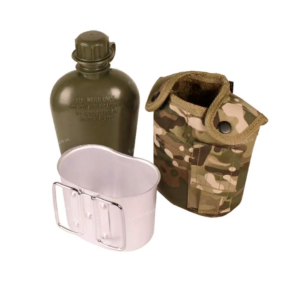 Артикул: 2000000538365 Фляга + котелок TACTICAL PRO Canteen 1 Qt (Мультикам)